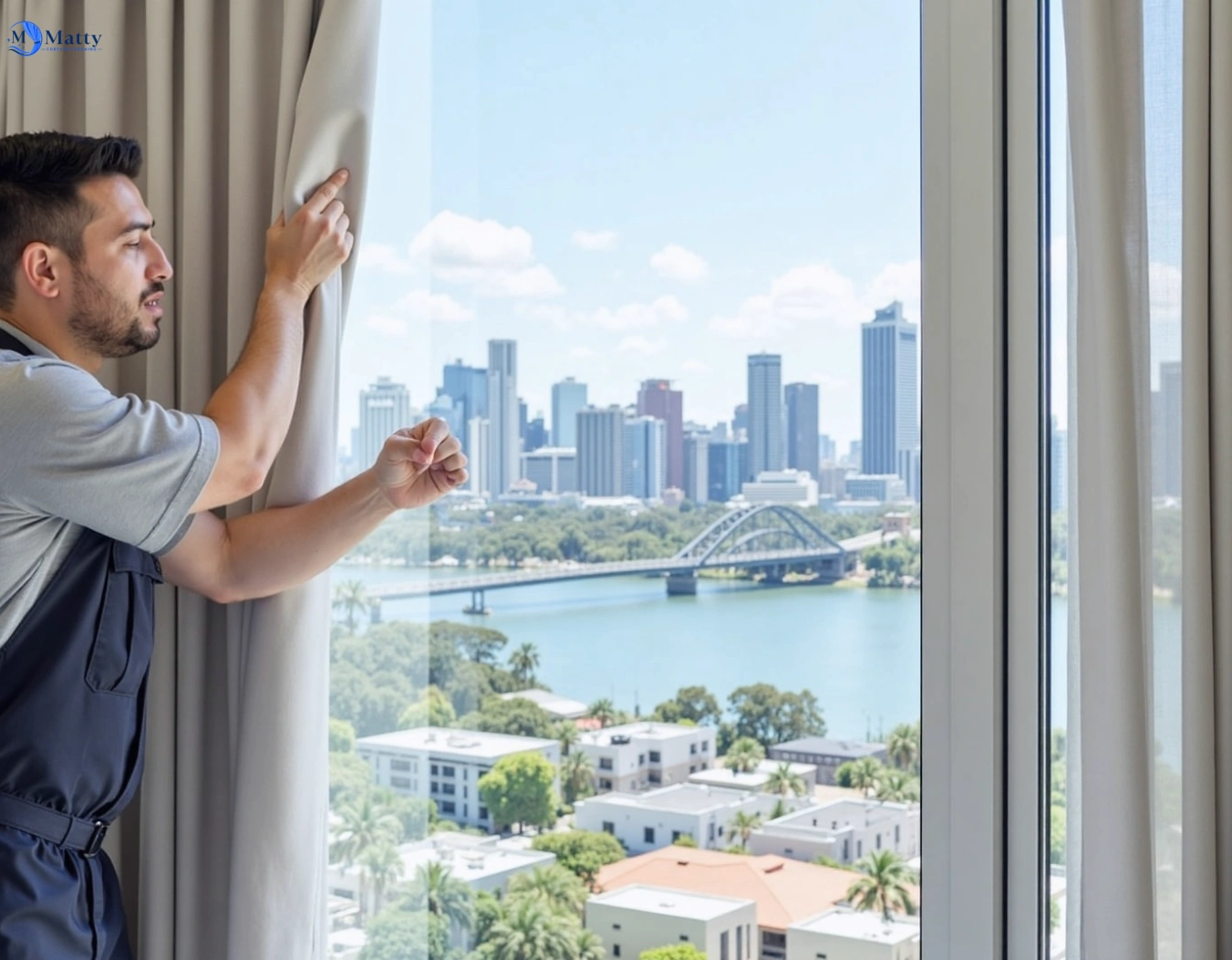 Professional curtain steam cleaning service panania-nsw QLD by Matty Curtain Cleaning