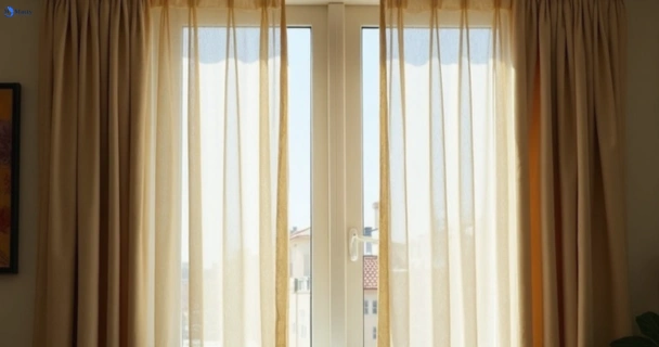 Dull dusty drapes in panania-nsw before professional cleaning